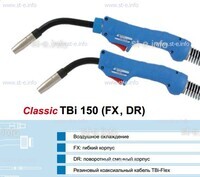 Горелка для полуавтоматической сварки TBi 150-DR-blue-ESG, с поворотным корпусом, длина 3 метра - st-e.info - Томск